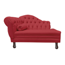 Ver imagem 1 de Recamier Sofá Direito Larissa 120cm Sala Veludo Vermelho - Incasa Decor