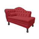 Ver imagem 4 de Recamier Sofá Direito Larissa 120cm Sala Veludo Vermelho - Incasa Decor