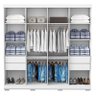 Guarda Roupa Casal Porto 8 Portas 4 Gavetas Branco Brilho - Aramóveis - 2