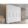 Guarda Roupa Casal Porto 8 Portas 4 Gavetas Branco Brilho - Aramóveis - 3