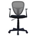 Ver imagem 2 de Cadeira Infantil de Escritório Base Giratória Ergonômica Studio Preto Cinza