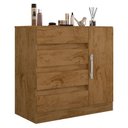 Ver imagem 4 de Guarda Roupa Casal Prime 1684 Cômoda 8000 e Multiuso 6020 Freijó Baunilha - Araplac