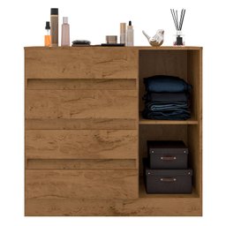 Guarda Roupa Casal Prime 1684 Cômoda 8000 e Multiuso 6020 Freijó Baunilha - Araplac - 6