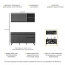 Ver imagem 4 de Armário de Cozinha Compacta 150cm Veneza Multimóveis V2079 Preto