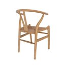 Ver imagem 2 de Cadeira Wishbone Madeira. Assento em Palha Natural. Cor Natural