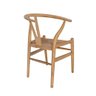 Cadeira Wishbone Madeira. Assento em Palha Natural. Cor Natural - 2