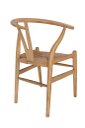 Ver imagem 2 de Cadeira Wishbone Madeira. Assento em Palha Natural. Cor Natural