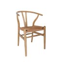 Ver imagem 1 de Cadeira Wishbone Madeira. Assento em Palha Natural. Cor Natural