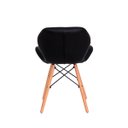 Ver imagem 5 de Cadeira Charles Eames Eiffel Slim Preto Estofada Decoração Escritório Sala Estar Mesa Jantar
