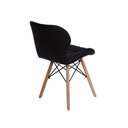 Ver imagem 4 de Cadeira Charles Eames Eiffel Slim Preto Estofada Decoração Escritório Sala Estar Mesa Jantar