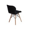 Cadeira Charles Eames Eiffel Slim Preto Estofada Decoração Escritório Sala Estar Mesa Jantar - 4