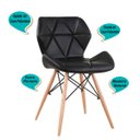Ver imagem 6 de Cadeira Charles Eames Eiffel Slim Preto Estofada Decoração Escritório Sala Estar Mesa Jantar