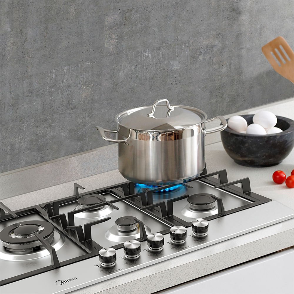 Cooktop à Gás midea inox com Mega Chama 5 Bocas Cyb5b - Bivolt - 8