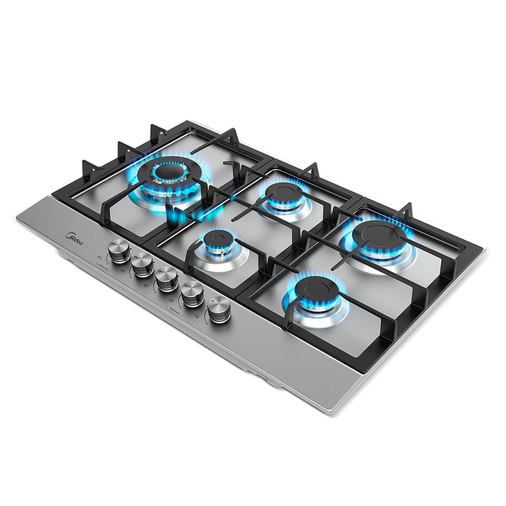 Cooktop à Gás midea inox com Mega Chama 5 Bocas Cyb5b - Bivolt - 11