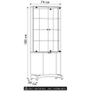 Ver imagem 4 de Cristaleira Porta de Vidro com Espelho e Led Zuni Off/ypê N02 - Mpozenato