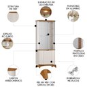 Ver imagem 3 de Cristaleira Porta de Vidro com Espelho e Led Zuni Off/ypê N02 - Mpozenato