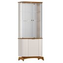 Ver imagem 2 de Cristaleira Porta de Vidro com Espelho e Led Zuni Off/ypê N02 - Mpozenato