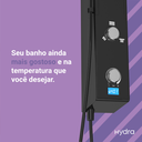 Ver imagem 4 de Chuveiro Elétrico Ducha Digital Falls Preta Metalizada Hydra 127V 5500W