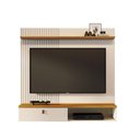 Ver imagem 2 de Estante Home Theater Suspenso Íris com Cristaleira Moss Cinamomo Off White – Madetec