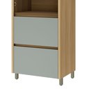 Ver imagem 4 de Paneleiro 2 Portas e 2 Gavetas Rainha Nature/verde Nesher 70cm