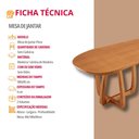 Ver imagem 5 de Mesa para Sala de Jantar Flora 180cm Tampo Orgânico Laminado