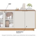 Ver imagem 2 de Buffet Vitória com 2 Portas de Vidro - Freijó/Off White