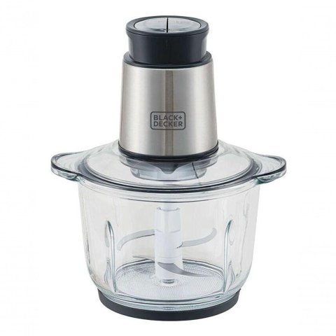 Processador de Alimentos Black + Decker MP300G-Br 2 Velocidades Tigela de Vidro 2L Aço Inox 110V