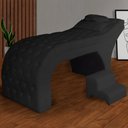 Ver imagem 5 de Maca Estofada Estética Capitonê 70 Cm Corino Preto - Fm