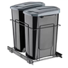 Lixeira Dupla Deslizante 30 Litros de Embutir Preta Schmitt:preto - 1
