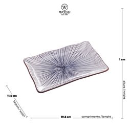 Conj 2 Pratos Retan. Porcelana P/ Sushi Koji 19cm Wolff 17867 - 6