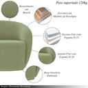 Ver imagem 3 de Conjunto 1 Sofá Living 180cm e 1 Poltrona Decorativa Sala de Estar Íbis Encosto Fixo Bouclê Verde G3