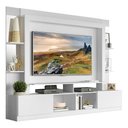 Ver imagem 1 de Estante Com Suporte Tv 65" Prateleiras C/ Espelho Oslo Multimóveis V3385 Branca Branco