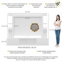 Ver imagem 6 de Estante Com Suporte Tv 65" Prateleiras C/ Espelho Oslo Multimóveis V3385 Branca Branco