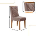 Ver imagem 3 de Mesa de Jantar Eloise 180cm Tampo Mdf Laminado com 6 Cadeiras Isadora Moderna Mobília