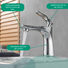 Torneira Banheiro e/ou Lavabo em Metal Aço Inox com Misturador Monocomando de Bancada Cromada - Mode - 4