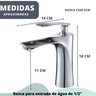 Torneira Banheiro e/ou Lavabo em Metal Aço Inox com Misturador Monocomando de Bancada Cromada - Mode - 3