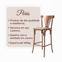 Ver imagem 3 de Kit 2 Banquetas Altas Paris em Aço Cobre para Cozinha Bancada Gourmet Balcão com Assento na Cor Bege