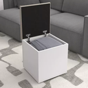 Ver imagem 3 de Puff Baú Banqueta Organizador P/ Sala e Quarto - Areia