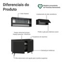 Ver imagem 4 de Armário de Cozinha Compacta 200 Cm Preto Nice Madesa 10 Xa