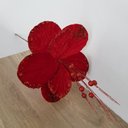 Ver imagem 5 de Flor Artificial Natal Vermelha 27cm