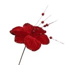 Ver imagem 1 de Flor Artificial Natal Vermelha 27cm