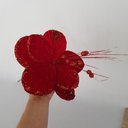 Ver imagem 6 de Flor Artificial Natal Vermelha 27cm