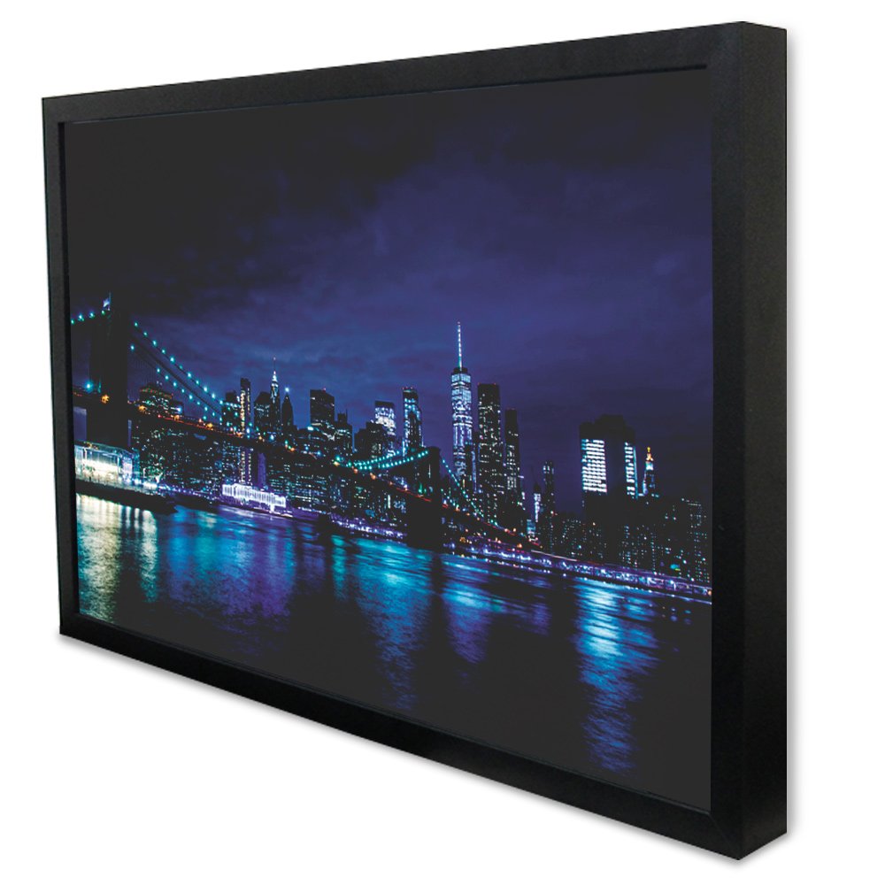 Quadro Decorativo Cidade Nova York - Vista da Ponte Brooklyn em Moldura Caixa TaColado Moldura Trad  - 3