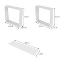 Ver imagem 4 de Conjunto com 1 Banco, 1 Prateleira e 2 Nichos Pullen Branco