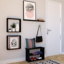 Ver imagem 2 de Conjunto com 1 Banco, 1 Prateleira e 2 Nichos Pullen Preto