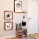 Ver imagem 1 de Conjunto com 1 Banco, 1 Prateleira e 2 Nichos Pullen Bege