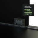 Ver imagem 6 de Guarda-Roupa Casal Madesa Austin 4 Portas de Correr de Espelho 3 Gavetas Preto Cor:Preto