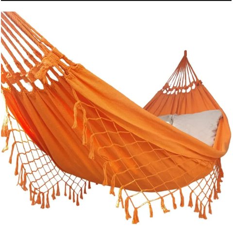 Rede de Dormir Descanso Casual Pernambucana Laranja