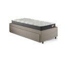 Ver imagem 7 de Base Box Cama Solteirão Sapateira Linho Bege e Colchão Adapto Ecoflex 96x203