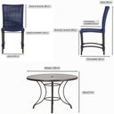 Ver imagem 2 de Mesa Ascoli 120 Cm com 6 Cadeiras Cannes de Alumínio, Pintura Marrom e Trama Tela de Corda Náutica